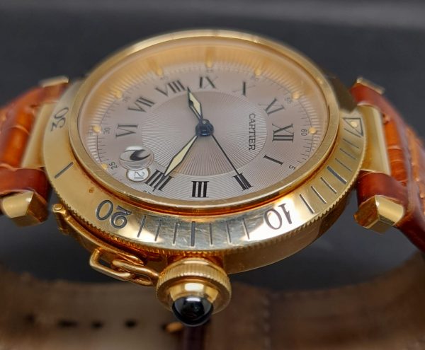 Cartier Pasha 1027, Yellow Gold, Automatic, Box/Paper - immagine 3