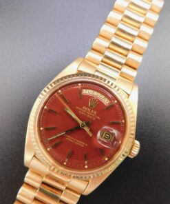Rolex Day-Date 1803 Rose Gold  Oxblood Stella Dial