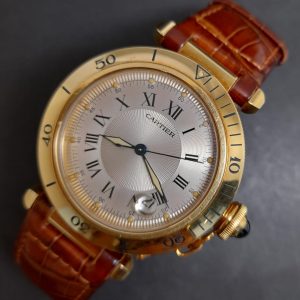 Cartier Pasha 1027, Yellow Gold, Automatic, Box/Paper