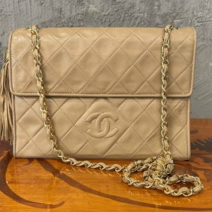 Borsa Chanel in pelle, Beige , Chanel Card
