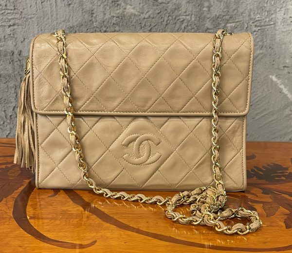 Borsa Chanel in pelle, Beige , Chanel Card
