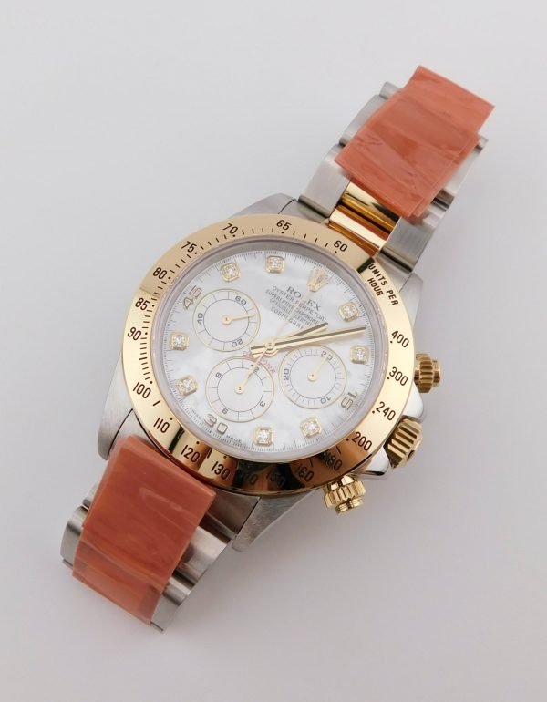 Rolex Daytona 16523, MOP Diamonds Dial, Box/Paper, Rolex Service card 2025