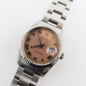 Rolex Datejust 36 16234, Pink Dial, White Gold bezel, Box/Paper
