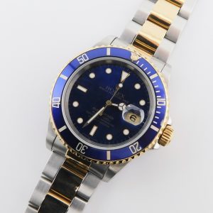 Rolex Submariner Date 16613 Blue Steel/Gold, Box/Paper