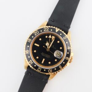 Rolex GMT-Master 16758 18k Yellow Gold Black Nipple Dial