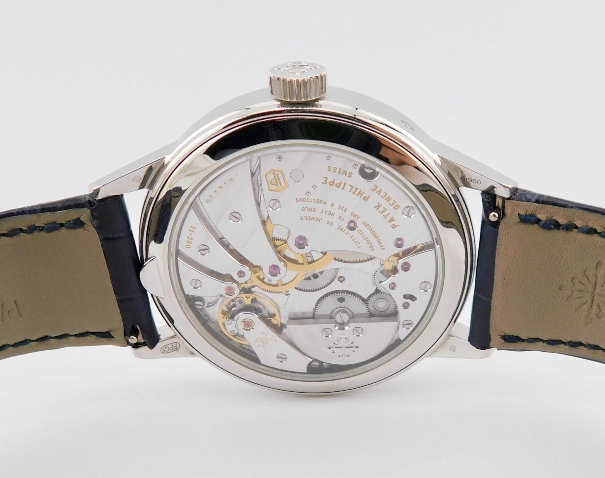 Patek Philippe Perpetual Calendar Grand Complications In Line Platinum , Blue Dial, Box/Paper - immagine 4