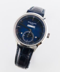 Patek Philippe Perpetual Calendar Grand Complications In Line Platinum ,  Blue Dial, Box/Paper