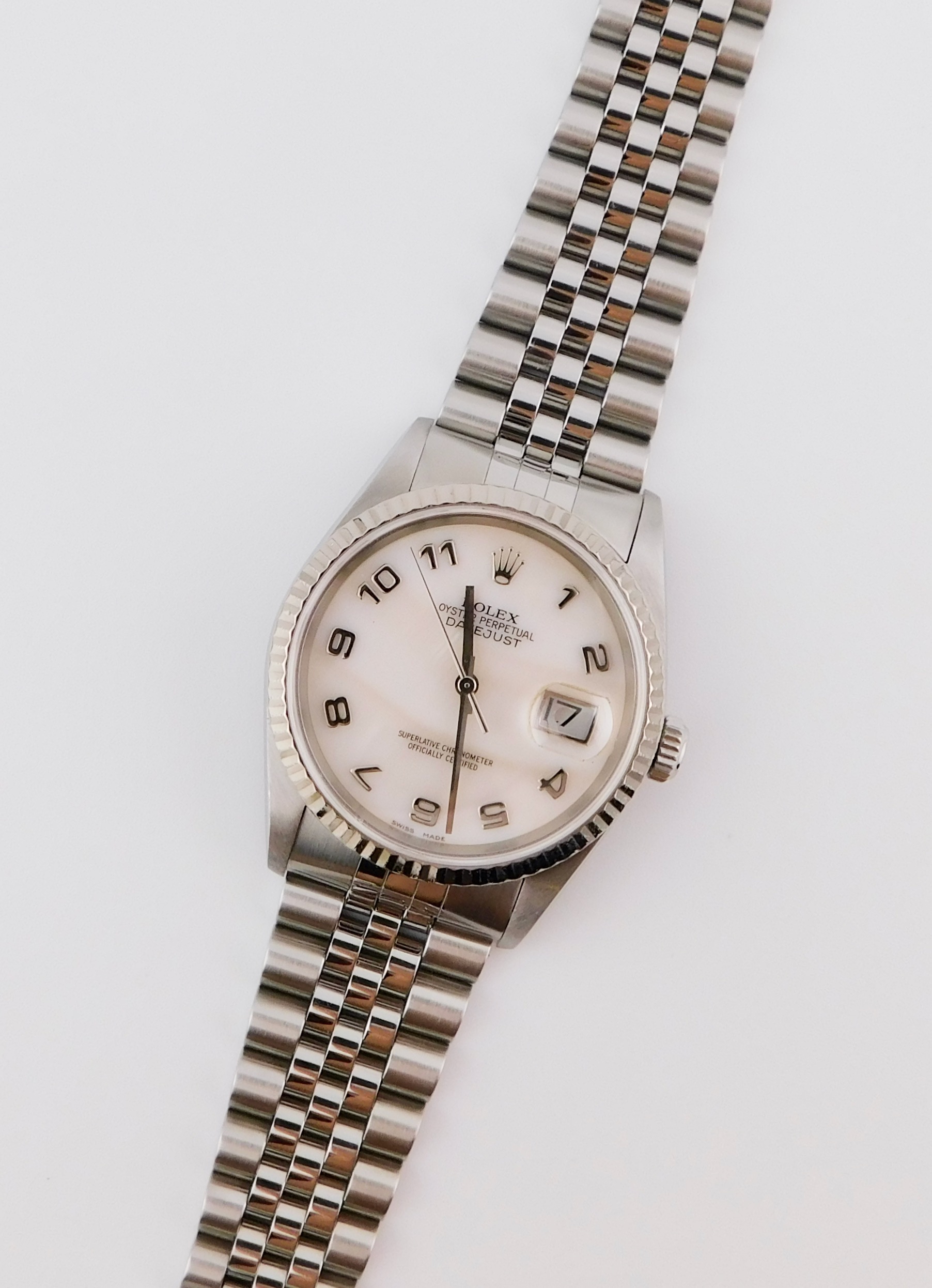Rolex Datejust 36 16234 MOP, White Gold Bezel
