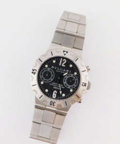 Bulgari Diagono Scuba Chronograph SCB 38 S Black Dial, Box/Paper