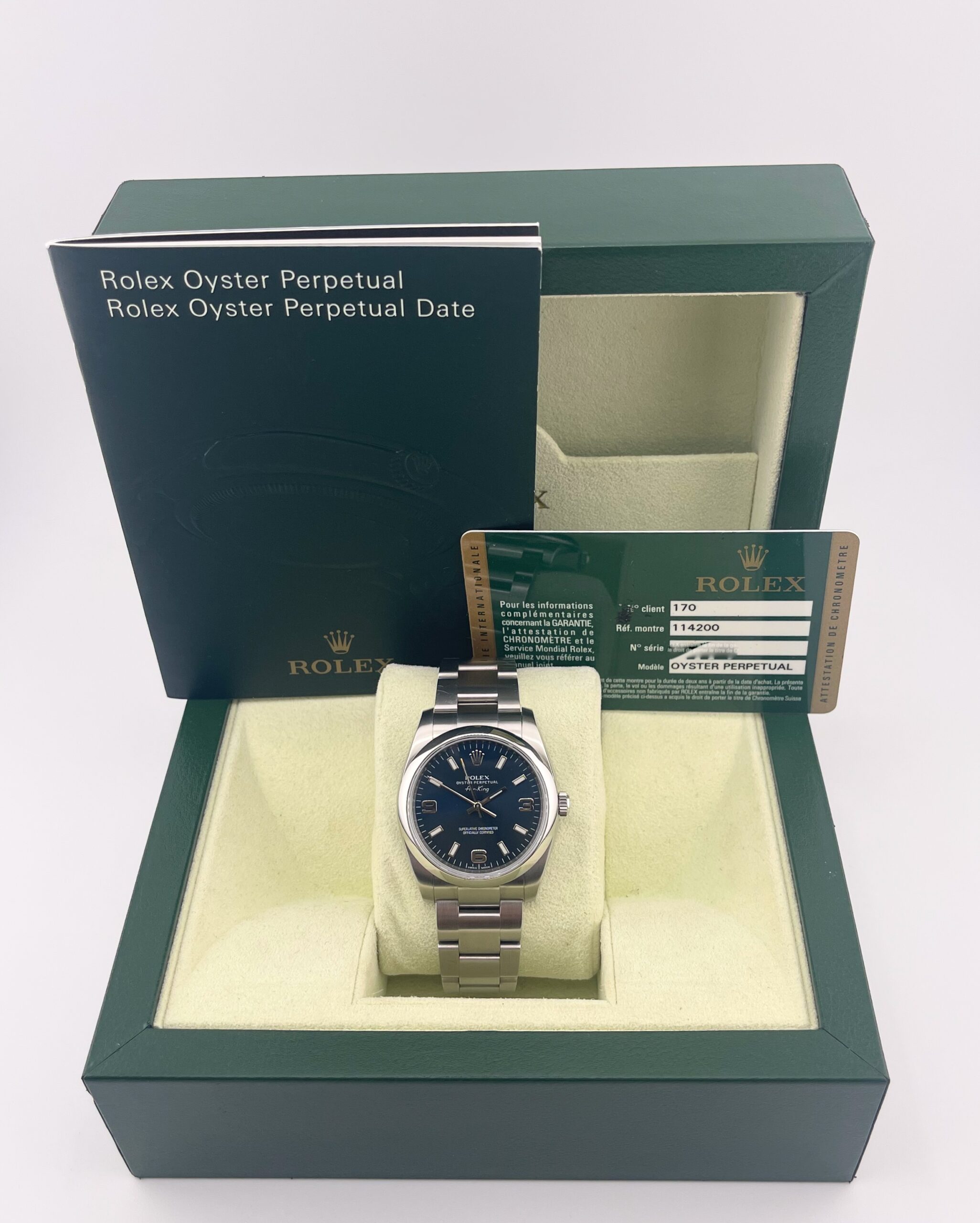 Rolex Air King 34 114200, Blue, Box/Paper - immagine 4