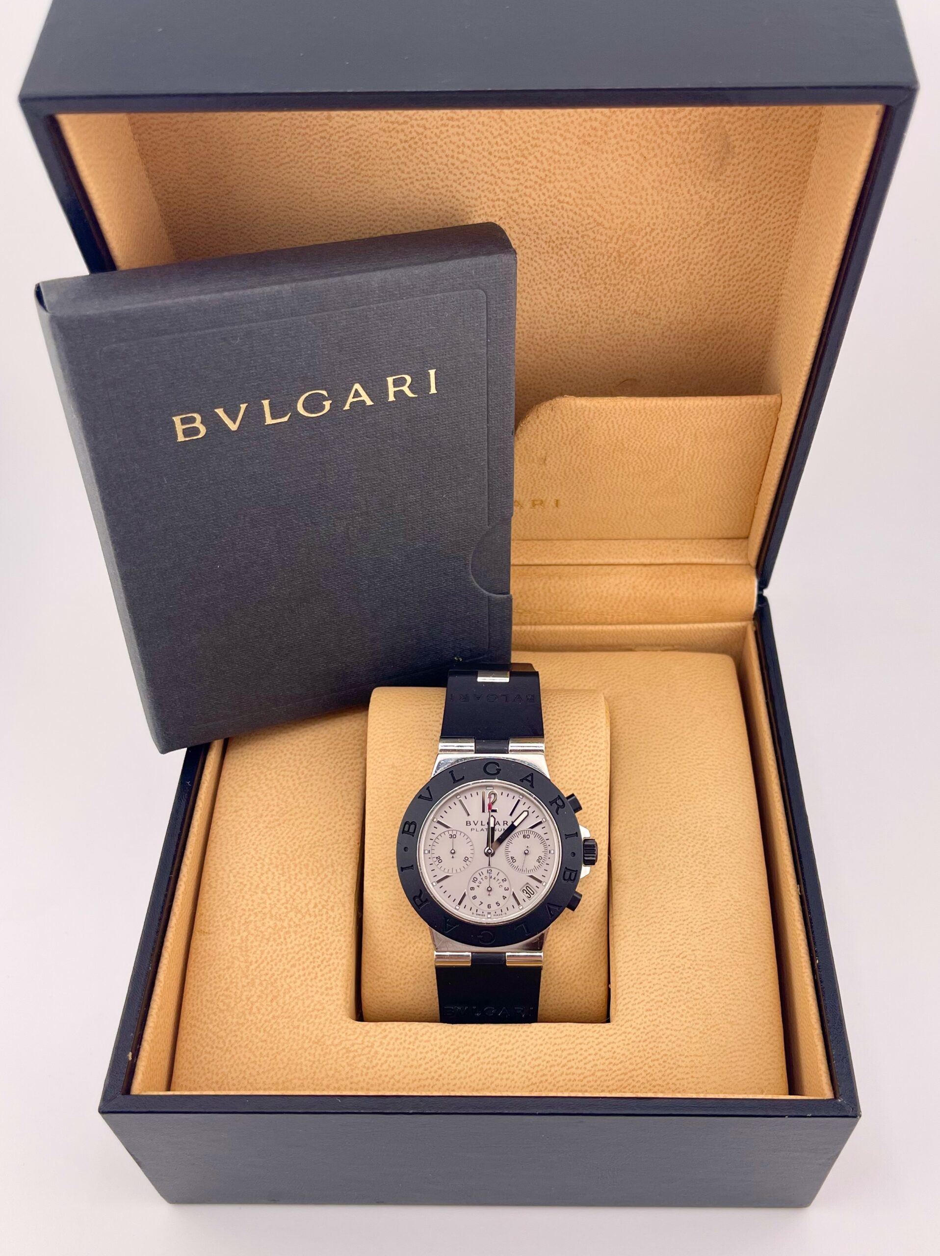 Bulgari Diagono AC 38 P Limited Edition Platinum Chronograph, Box/Paper - immagine 5