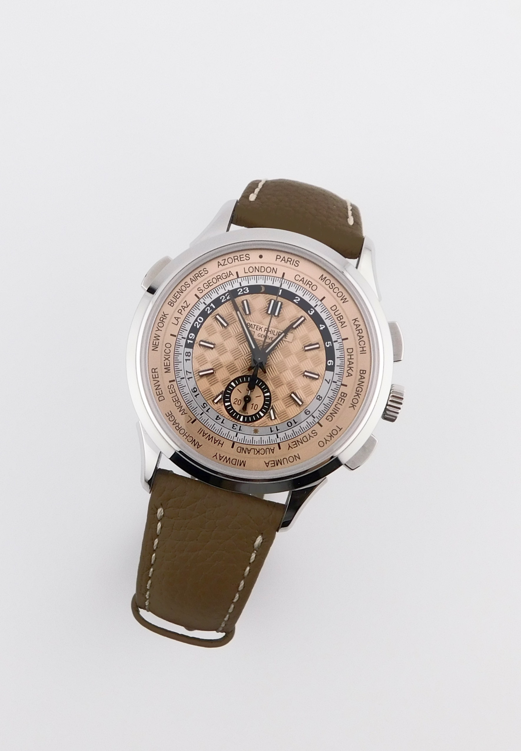 Patek Philippe World Time 5935A-001, Salmon Dial, Box/Paper