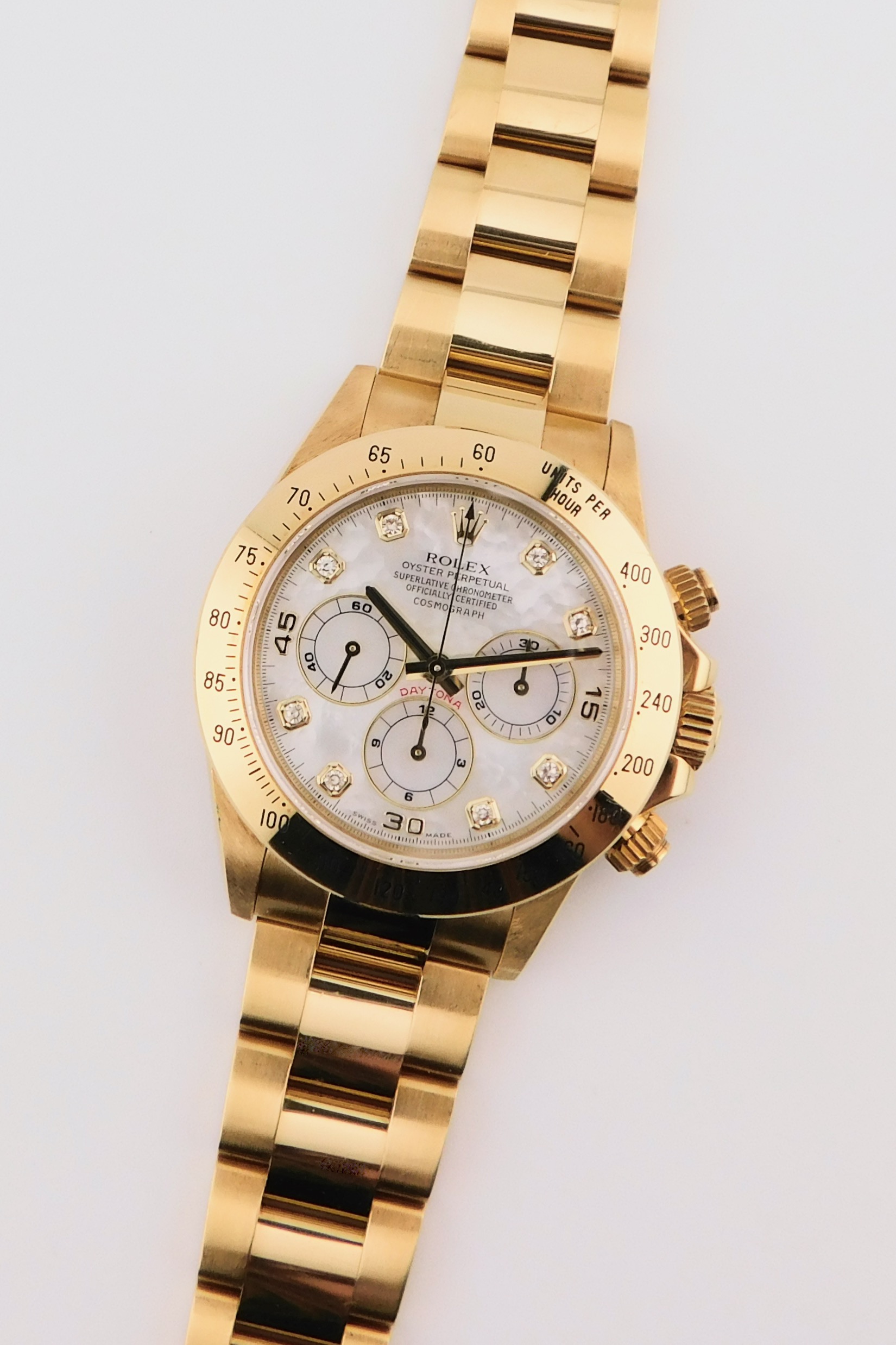 Rolex Daytona 16528 MOP, Diamonds, Box/Paper