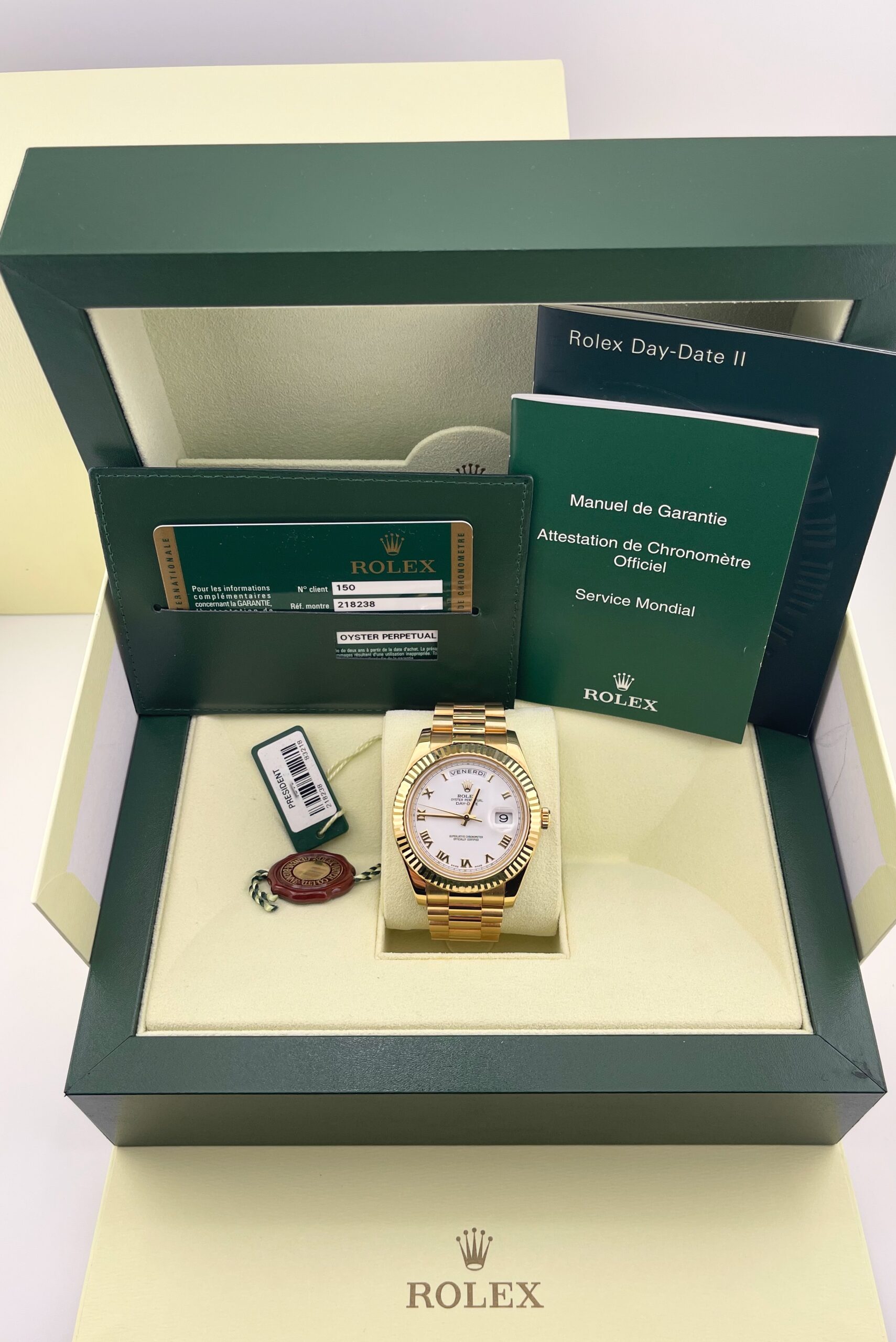 Rolex Day-Date II 218238, Yellow gold, Like New, Box/Paper - Image 5